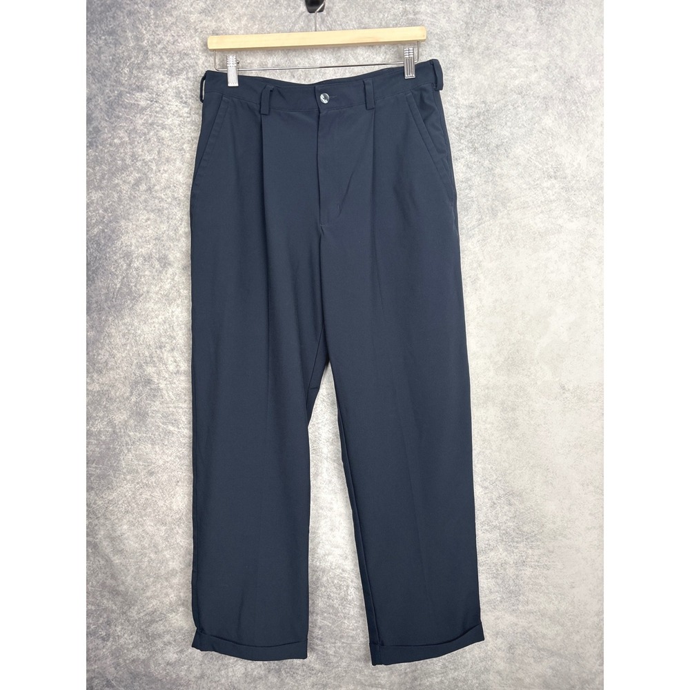 Nike Golf Men's Cuffed Blue Pleated Pants Size 32x30 (30x29)